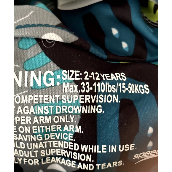 Kids Speedo Swim Aid Arm Float 1pc Size 2-12yrs Multicolor 33-110lbs Unisex NWOT - Picture 5 of 8